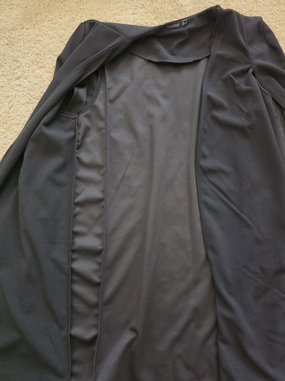 boohoo Black Women's Open-Front Jacket Cape